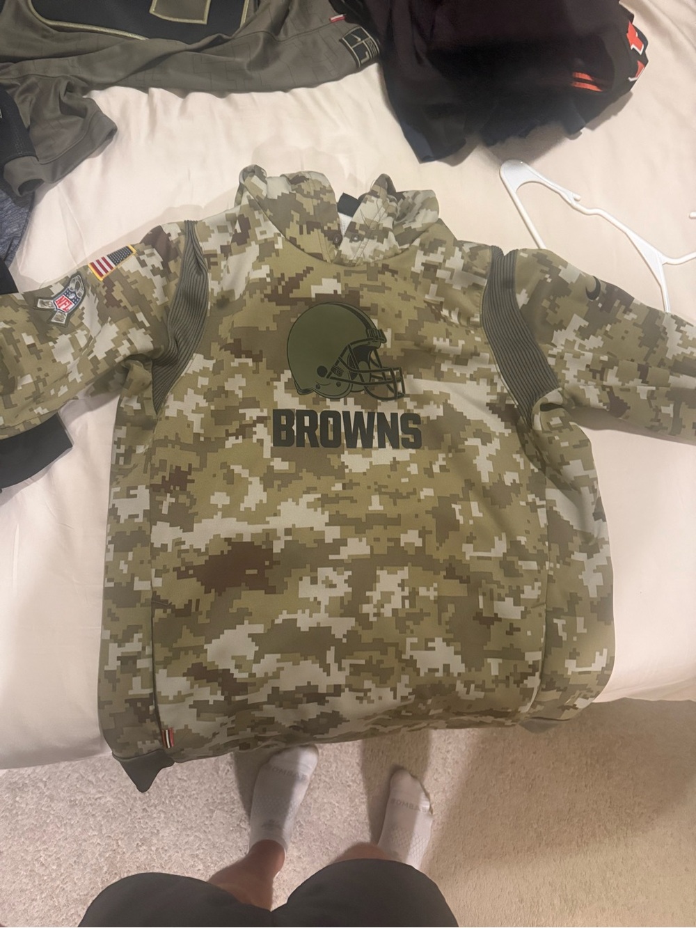 Browns Camo Pullover Hoodie - Olive Camo